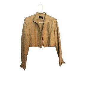 Dana Buchman Dress Bolero Jacket Women's Size 4 Gold Embroidered Cropped Vintage